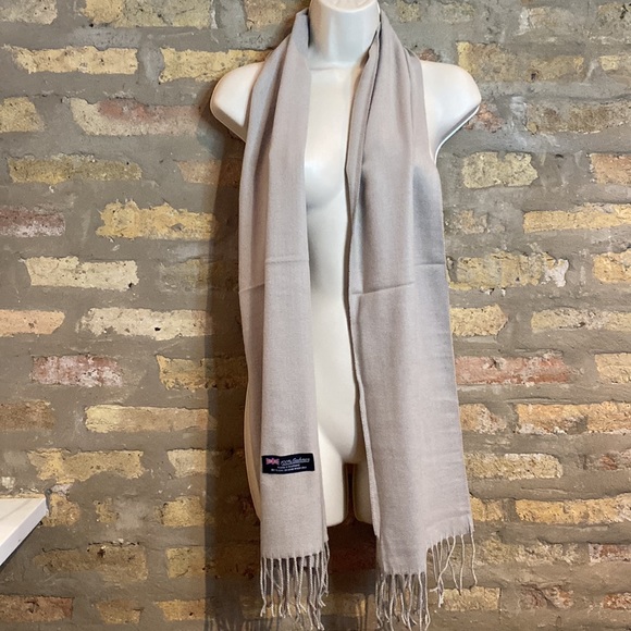 100% CASHMERE GRAY SCARF - Picture 3 of 4